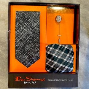 Ben Sherman Thai pocket Square and lapel Pen set